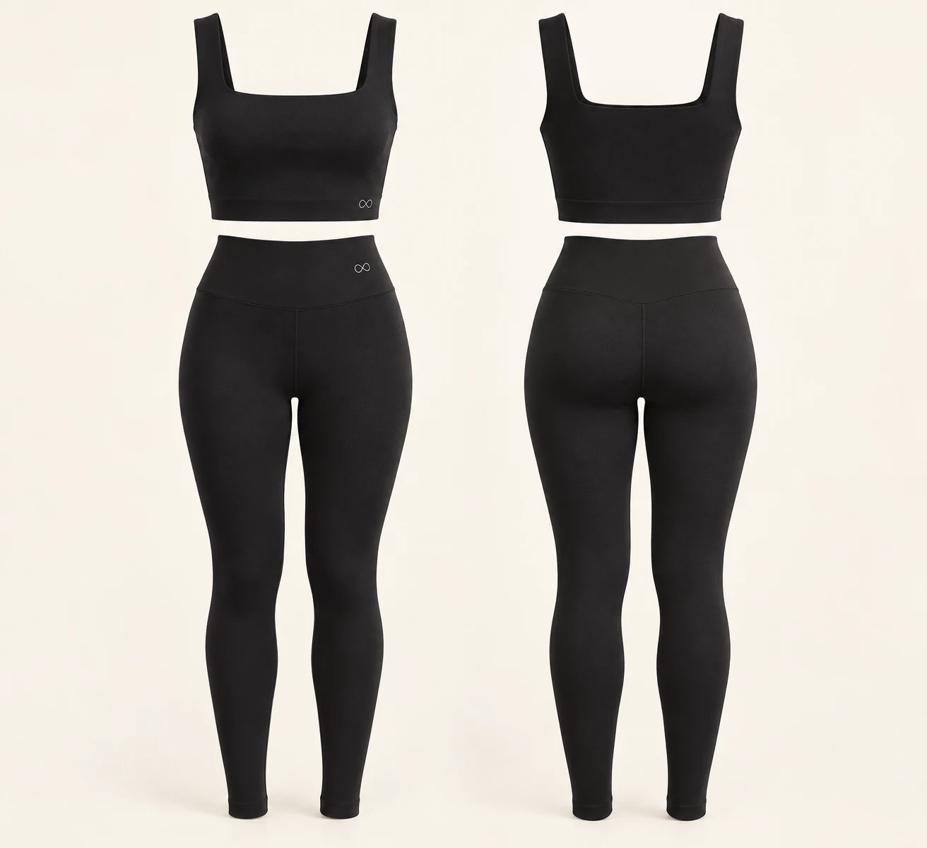 Align Essential Set — Ink, Ink, matching front and back views